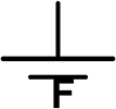 Figure 5. Symbol used to denote connection to the Faraday cage.
